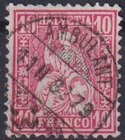 Sitzende Helvetia "10", Nr. 46 ++++