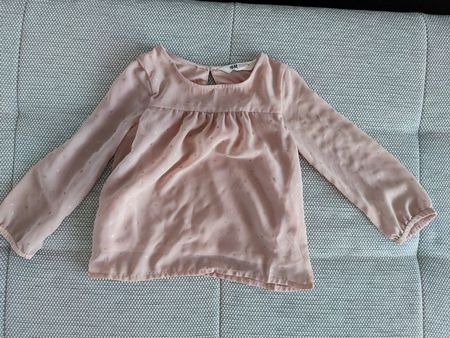 H&M Bluse, Gr. 98, rosa mit Sternen – Perfekt für Herbst!