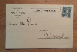 Carte Postale Commune de Muriaux 1919