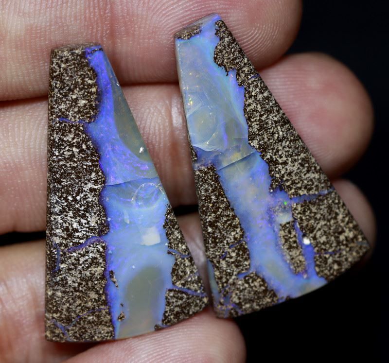 Pietre preziose: Australischer Boulder Opal Paar 55.00Cts – Nuovo (secondo la descrizione) da Bern venduto da Grindelwaldaus 2