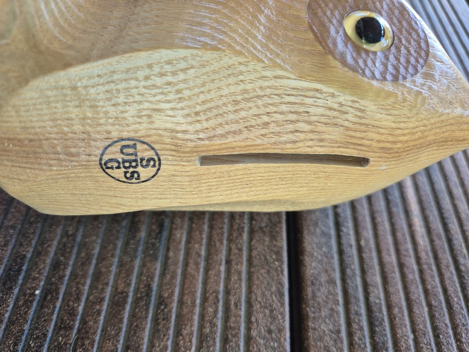 Spardosen: Spardose UBS, Holz, Eule – Gebraucht aus Villmergen von MONCHHICHI 1