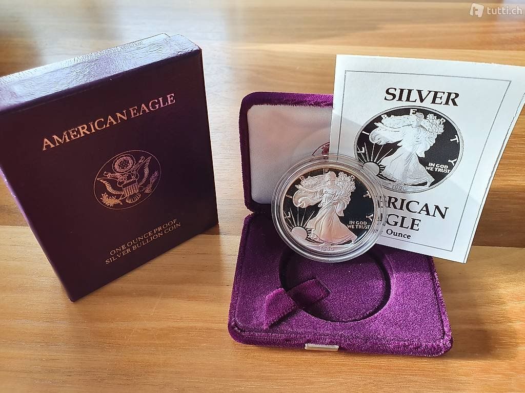 Toutes les monnaies: American Silver Eagle 1990 Proof PP – D'occasion à Steinhof SO par eng_ljl7