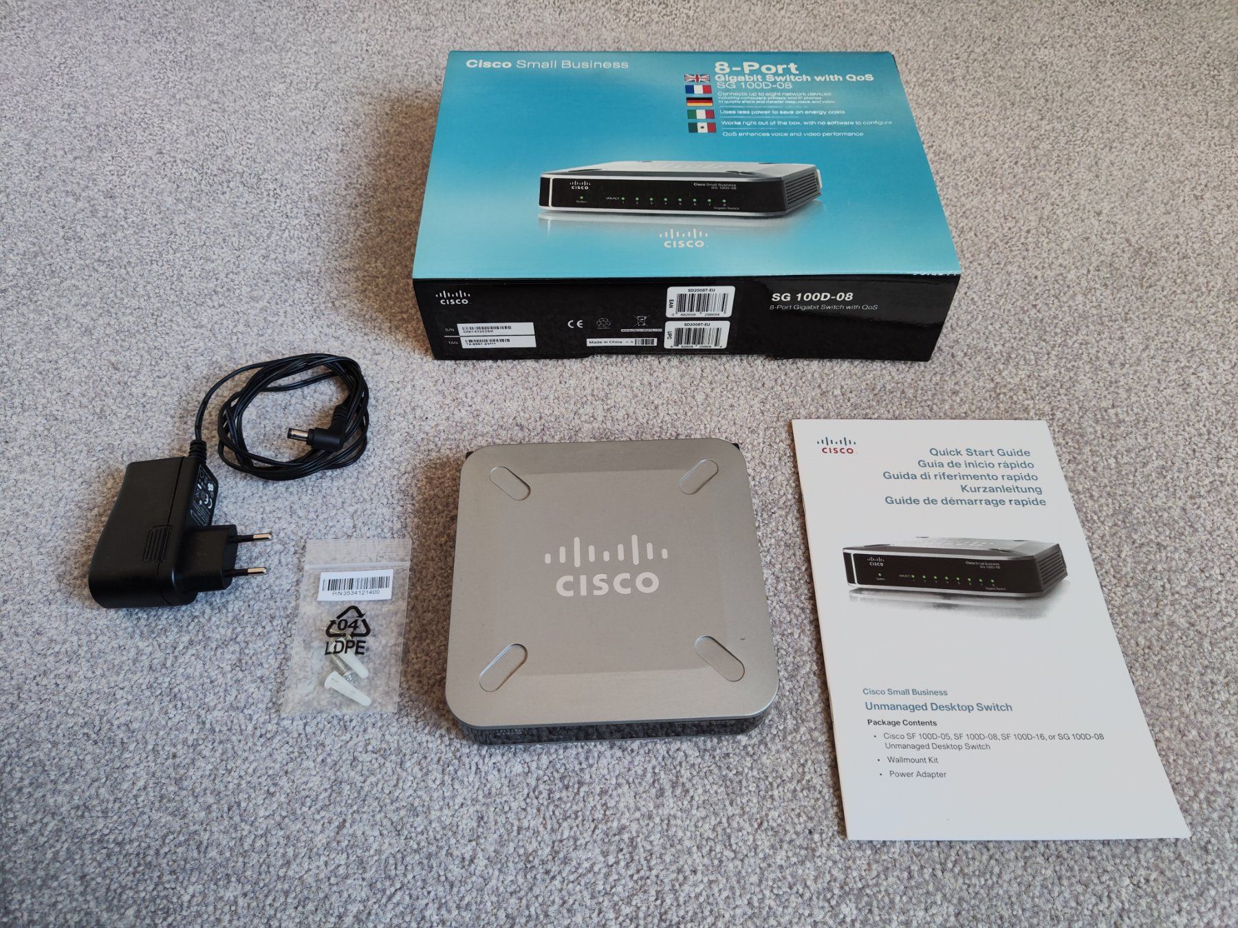 Cisco Hub & Switch: Cisco 8-Port Switch SG 100D-08 – Usato da Neftenbach venduto da Froeschl1
