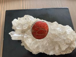 Silberring mit Schaumkoralle