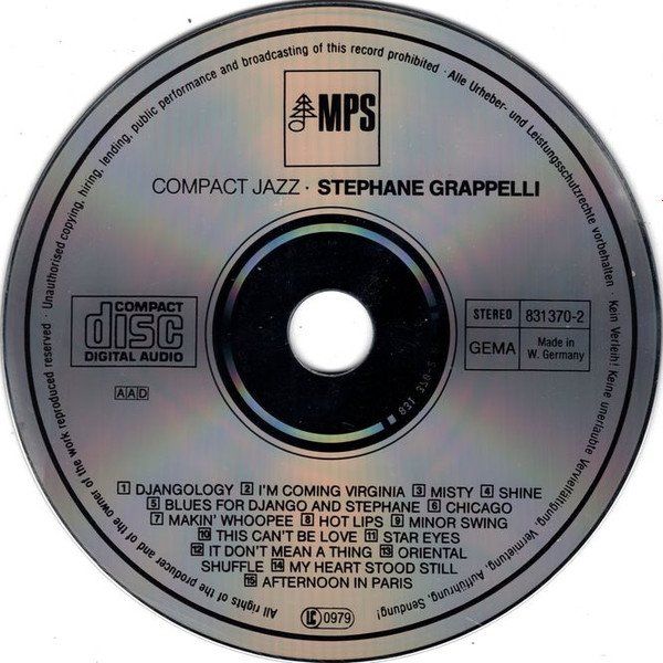CD: Stephane Grappelli – Stephane Grappelli - Vergriffen! - b – Usato da Brittnau venduto da Zibu 2