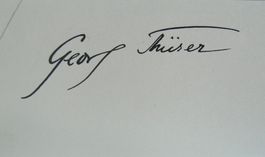 Georg Thürer (1908-2000) Autogramm - signierte Karte
