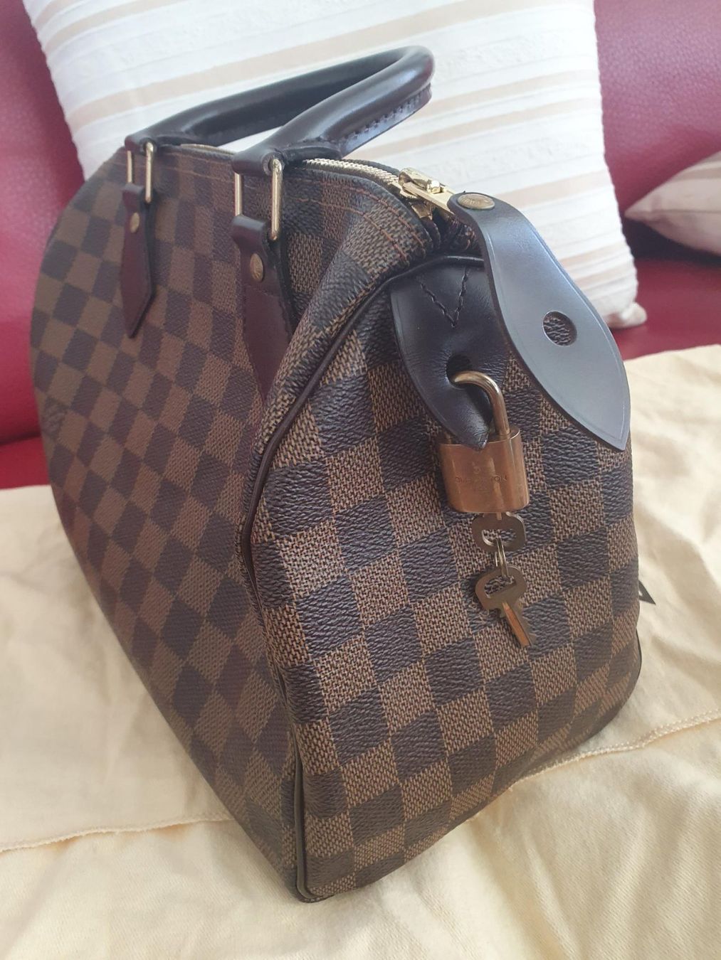Louis Vuitton Borse: Luis Vuitton (Original) Speedy 25 Damier Ebene Canvas – Usato da Zürich venduto da Luxury79 1