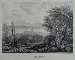 LAUSANNE, LITHOGRAPHIE 1836