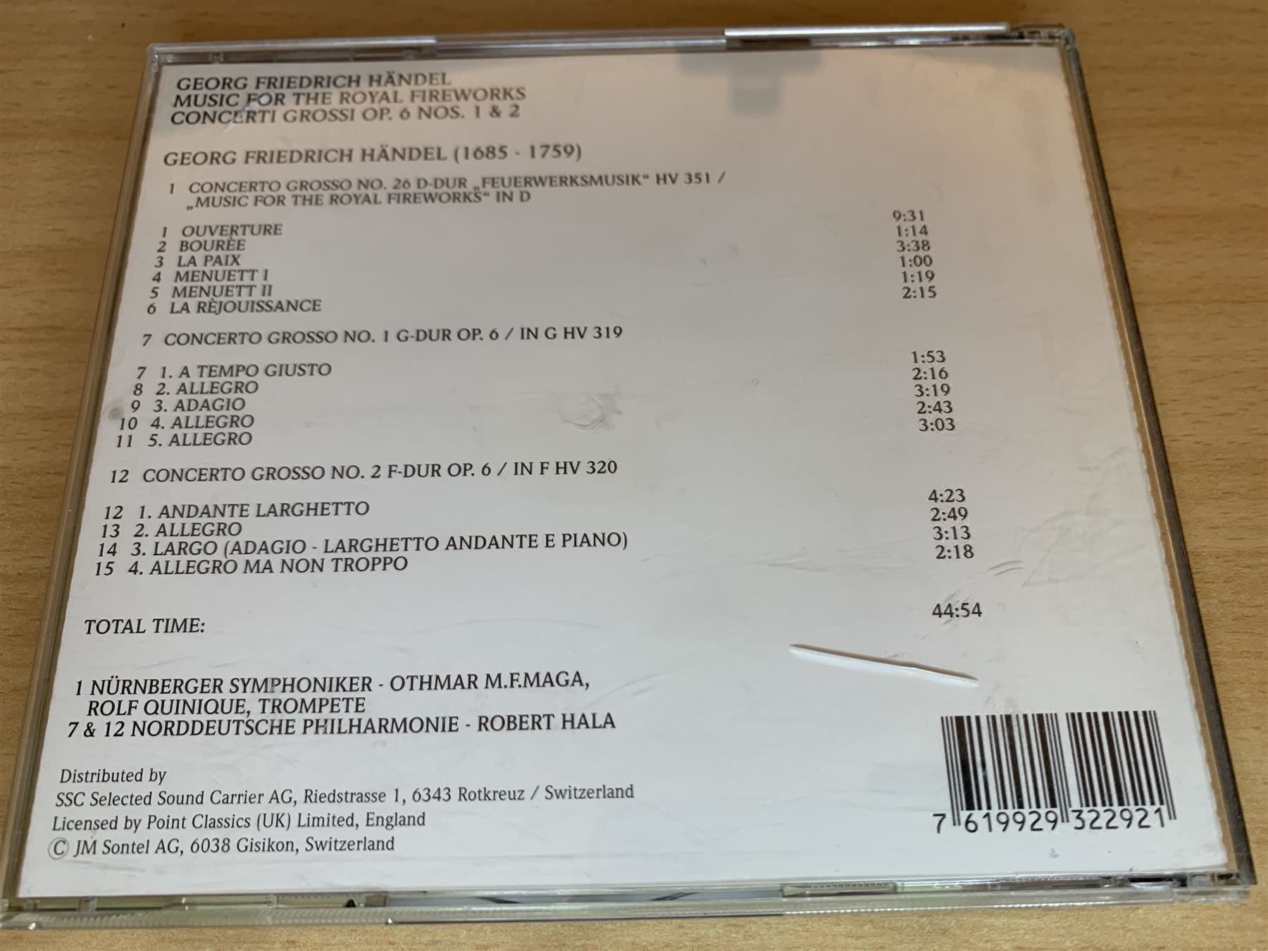 CD: Georg Friedrich Händel - Barock – Usato da Rikon im Tösstal venduto da Alpenmutz 1