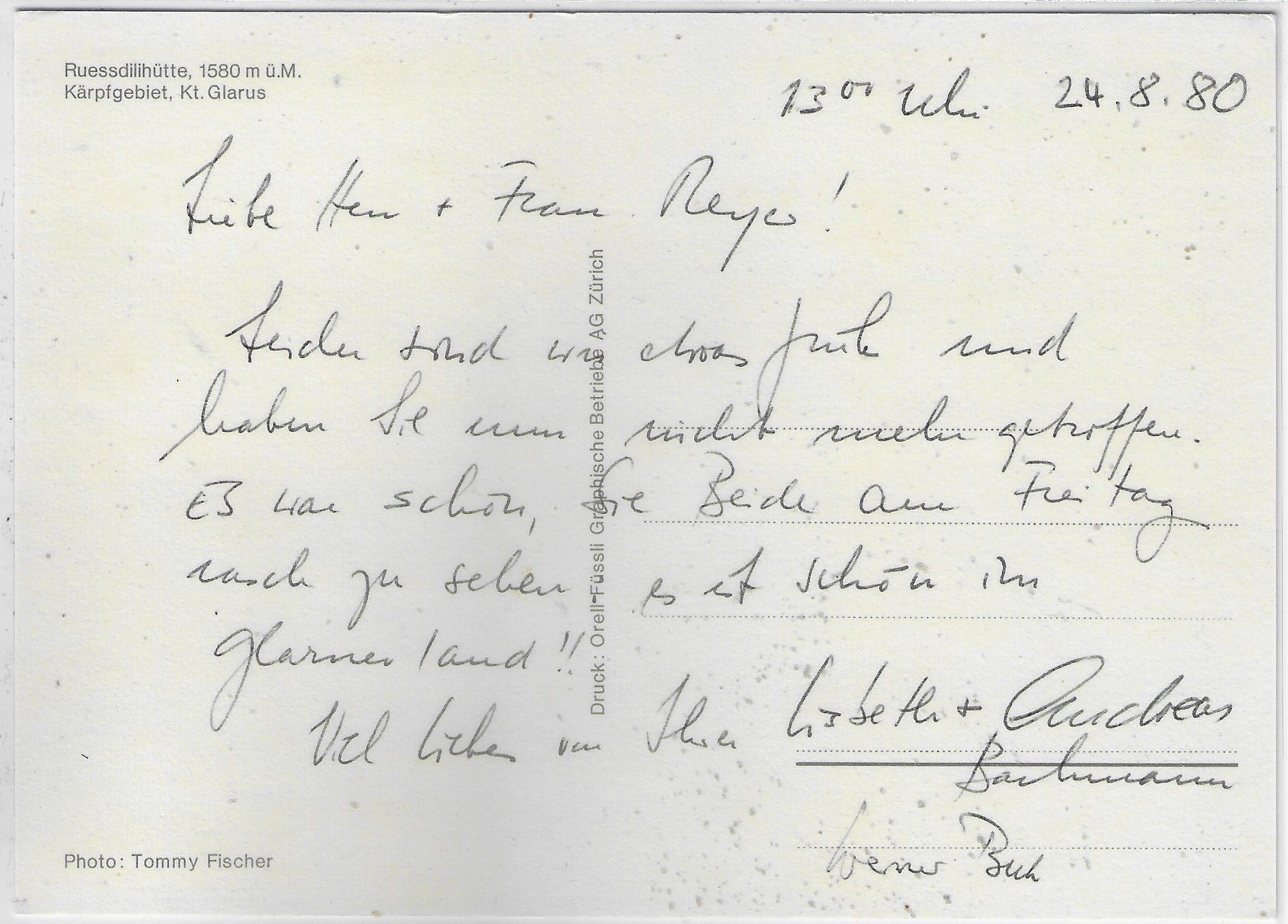 Cartoline postali: Ruessdilihütte Kärpfgebiet GL – Usato da Ettingen venduto da Kartenplanet 1