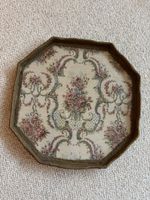 Vintage floral tapestry tray - Octagon - Great for summer te