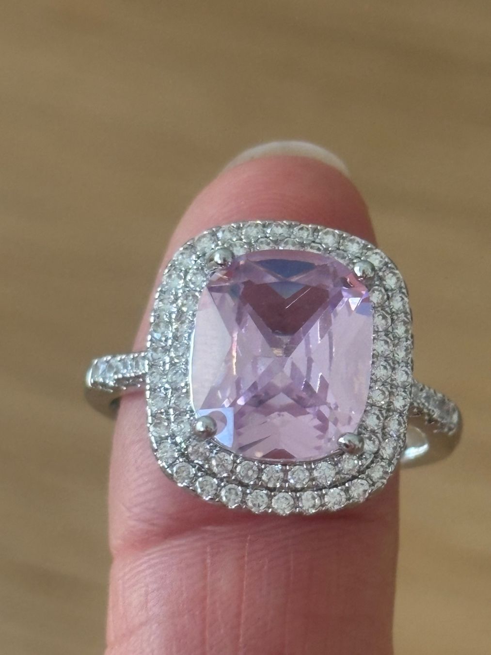 Ringe: Luxus Elegante Gr.18,5 / 8,5 Ring Farbe: Silber/Rosa – Neu (gemäss Beschreibung) aus Biel-Bienne von Roserosse13 6