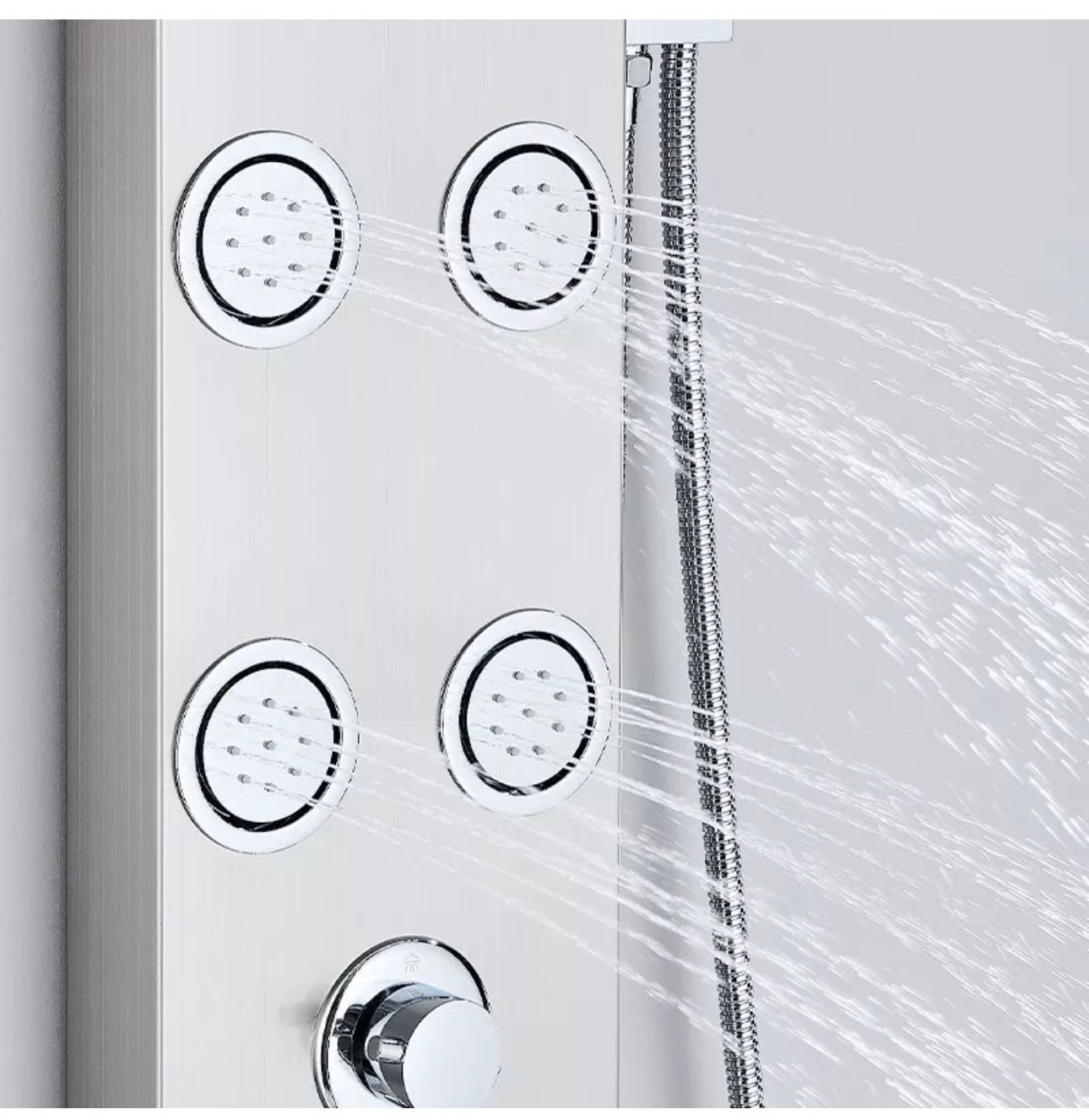Docce: + Edelstahl Duschpaneel Duschset Regendusche Duschsäule – Nuovo e nell'imballaggio originale da Amriswil venduto da JaJa-Express 4