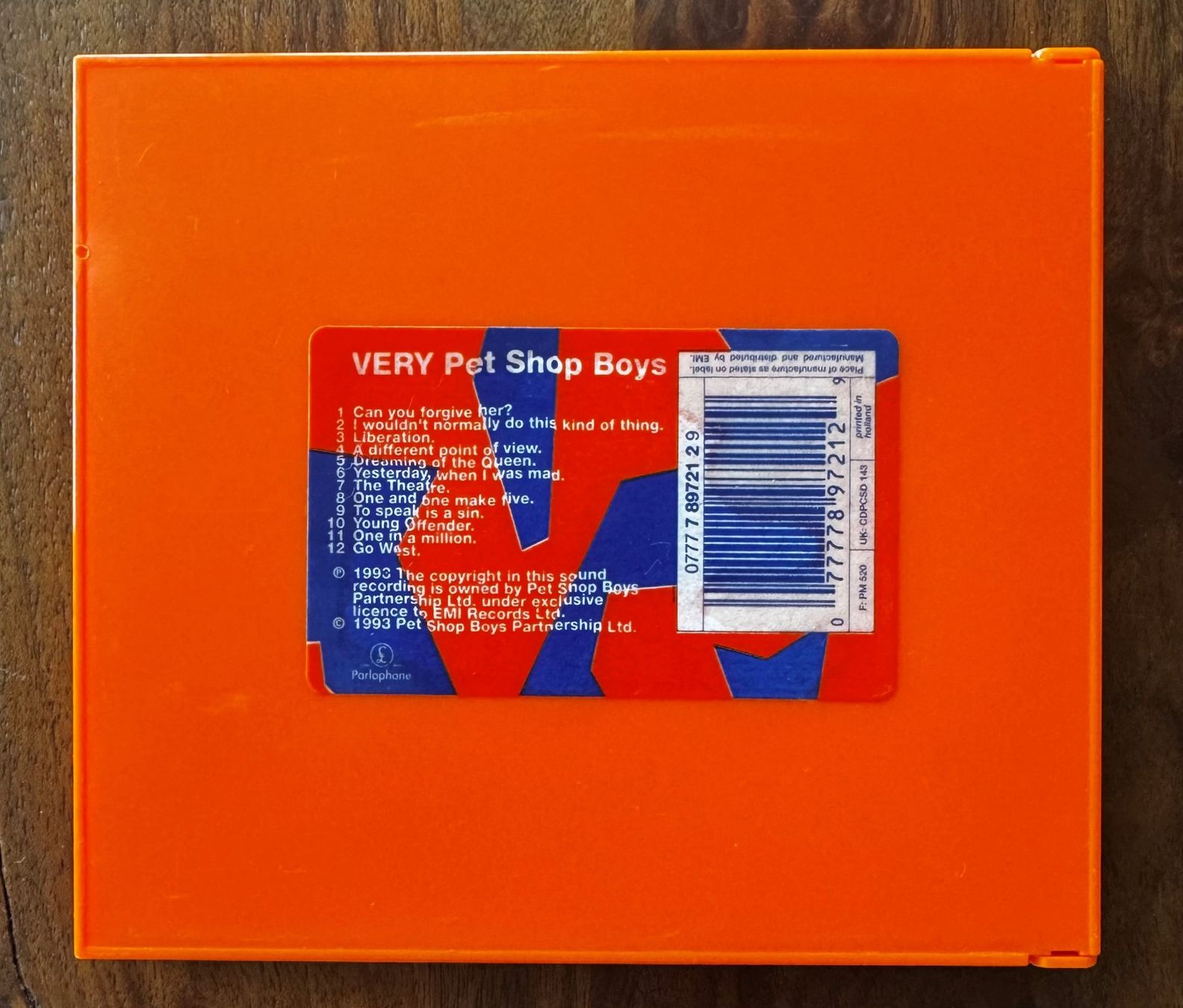 CD: Pet Shop Boys – Very – Usato da Dällikon venduto da Arkana_23 1
