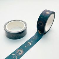 Washi Tape Sonne, Wolke Mond goldfoliert