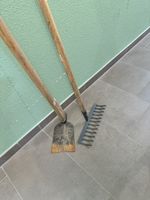 Garden Tools Set: Hoe and Rake Used Condition