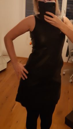 Iris & Ink 100% leather dress 36 NEW