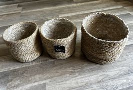 3er Set Mica Decorations Jute-Übertöpfe