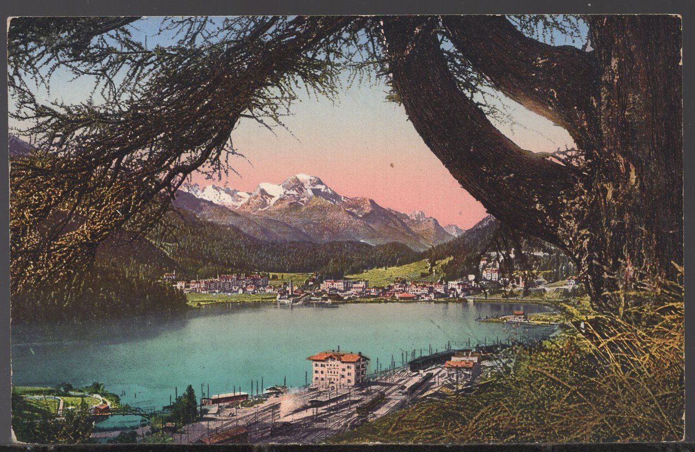 Ansichtskarten: St. Moritz - Bad   Feldpost: Kommando  Sch.-Kp.  IV/ 16 – Gebraucht aus Aarau von kufi44