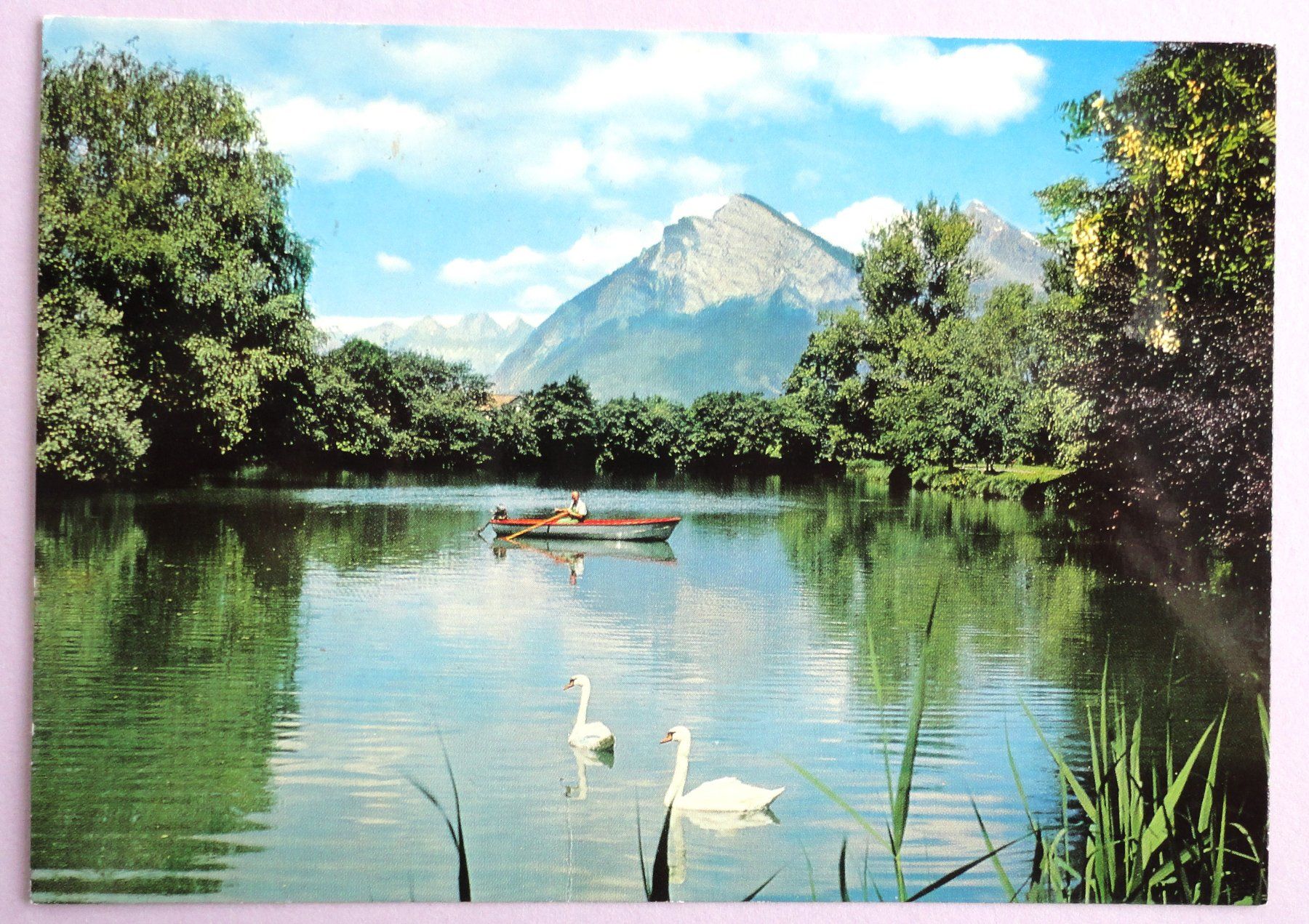 Cartoline postali: Bad Ragaz, Giessenparksee – Usato da Fétigny venduto da Billy2miny