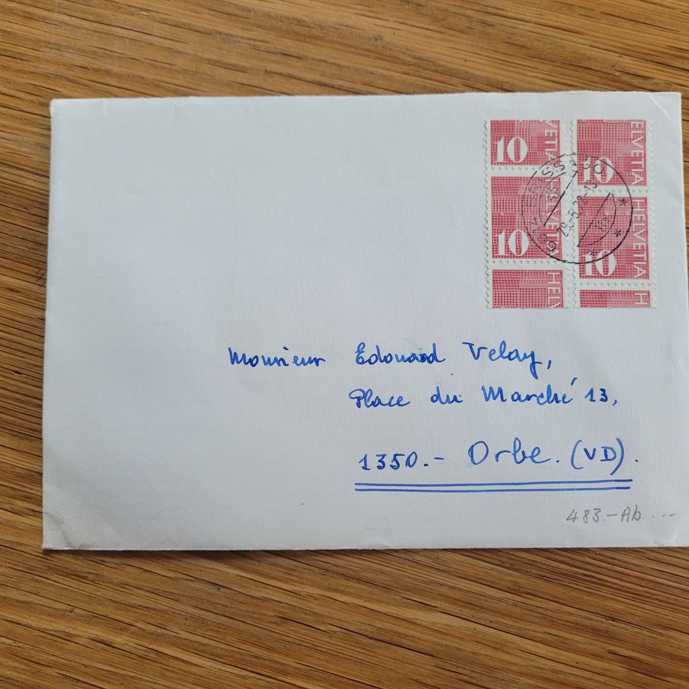 Tutti i francobolli: Dokument Mit Abart Orbe VD Brissago 1971 – Usato da Biel/Bienne venduto da Destockweb