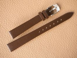 Leder-Uhrenband neu braun 12mm NOS Glattleder ohne Naht 12