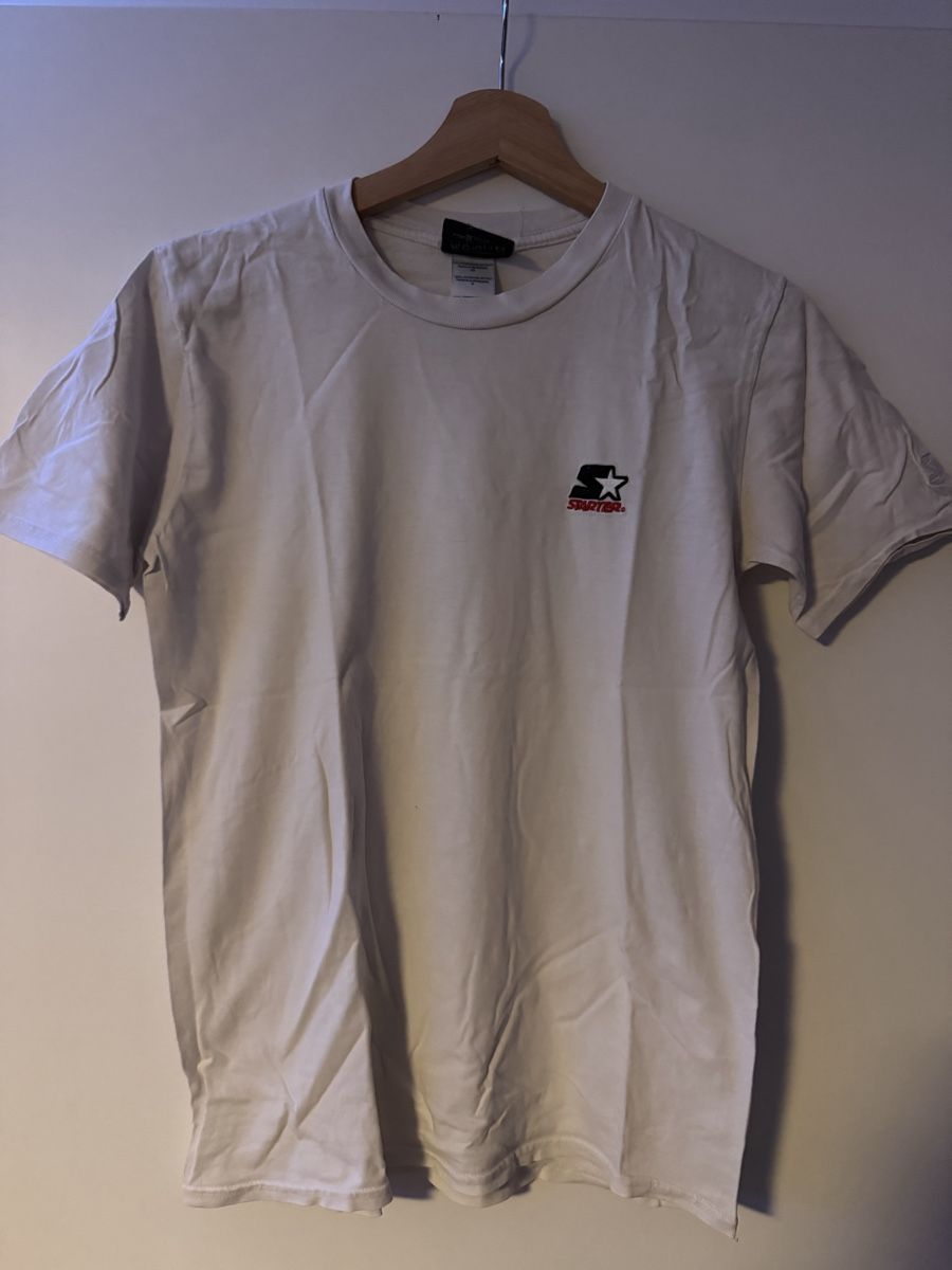 T-shirt: T-shirt Starter blanc, taille S – Usato da Boudry venduto da LuigiLoot 1