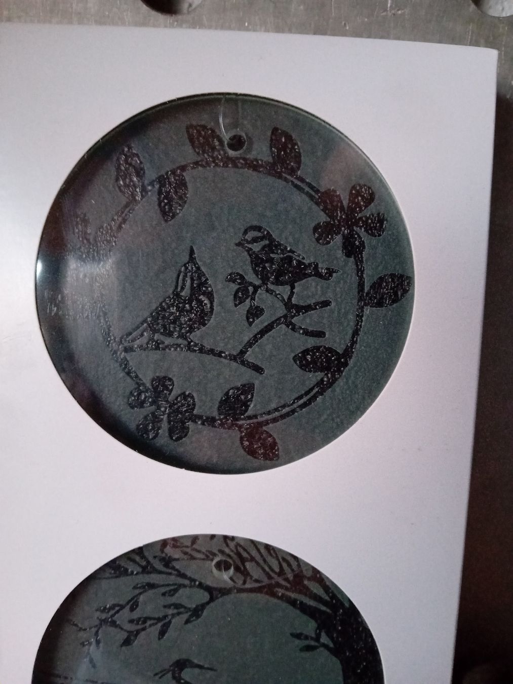 Tutte le decorazioni: Deko Glasscheiben Duo Vogel als Deko oder Untersetzer – Nuovo e nell'imballaggio originale da Dussnang venduto da kevin0812 3