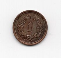(670) Schweiz, 1 Rappen 1883, vz