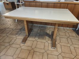 Horgen Kelko Tisch von 1961, weisser Oberfläche