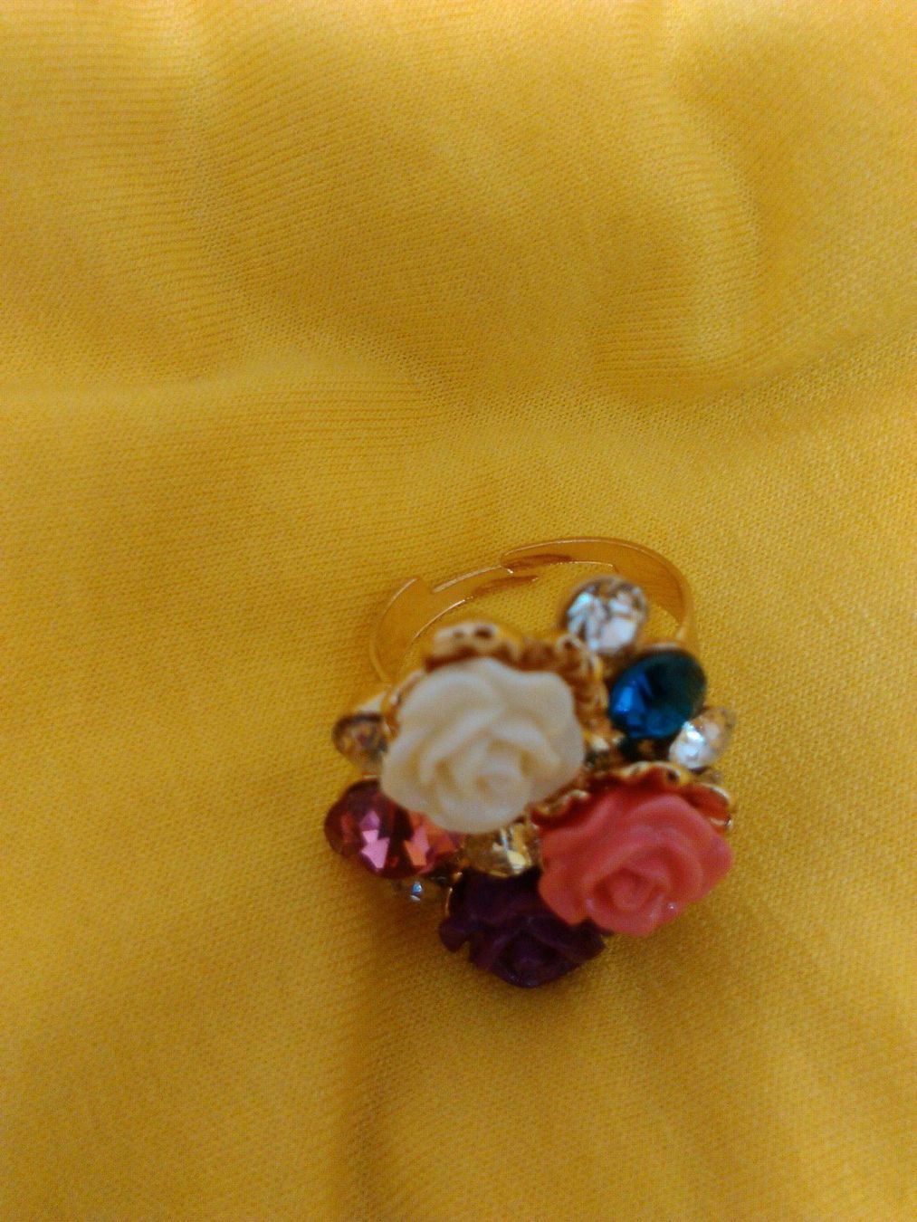 Bagues: ring modeschmuck mit keramik  blumen – Neuf (Voir description) à Basel par bijoutrie_4 6