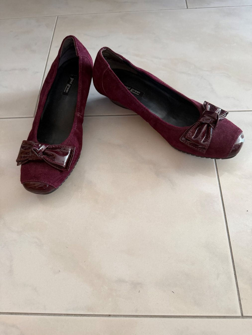 Paul Green Damenschuhe: rote Ballerinas mit Schleife – Gebraucht aus Muri AG von sabri_25