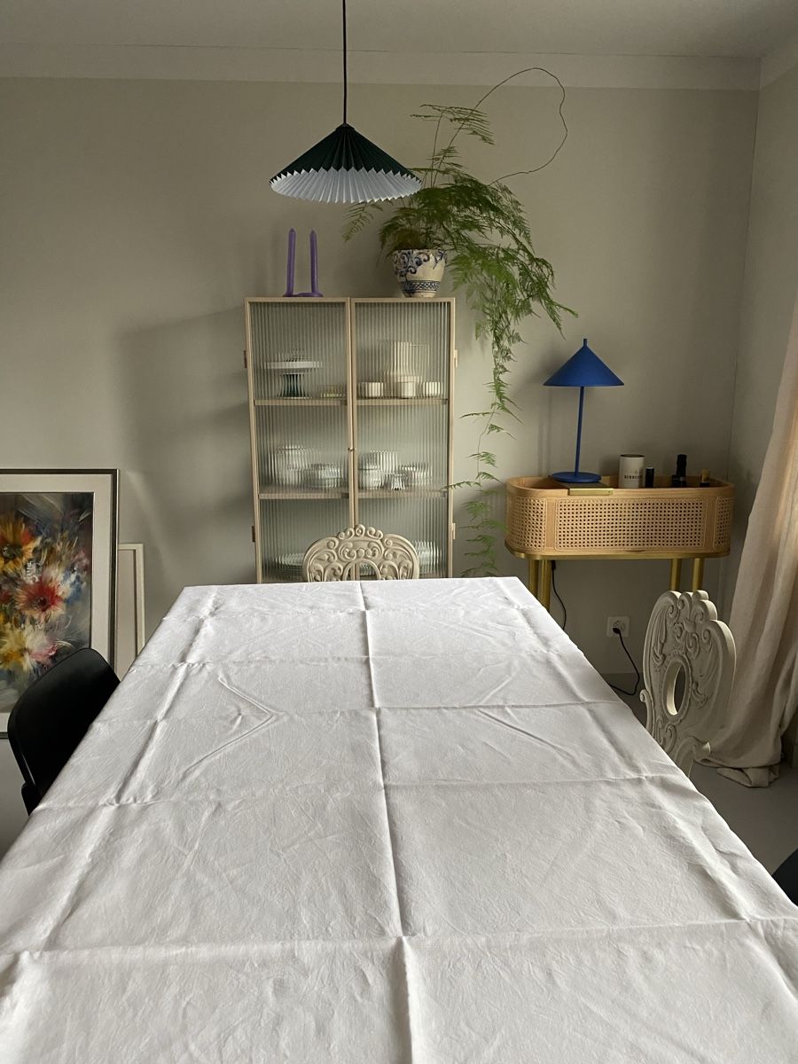 Altra biancheria da tavola: White Linen Tablecloth, Excellent Condition – Usato da Thalwil venduto da Lenarium 1