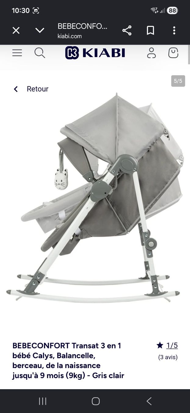 Sdraiette & Sdraiette a dondolo: Transat balancelle bébé – Usato da Les Breuleux venduto da marina1 3