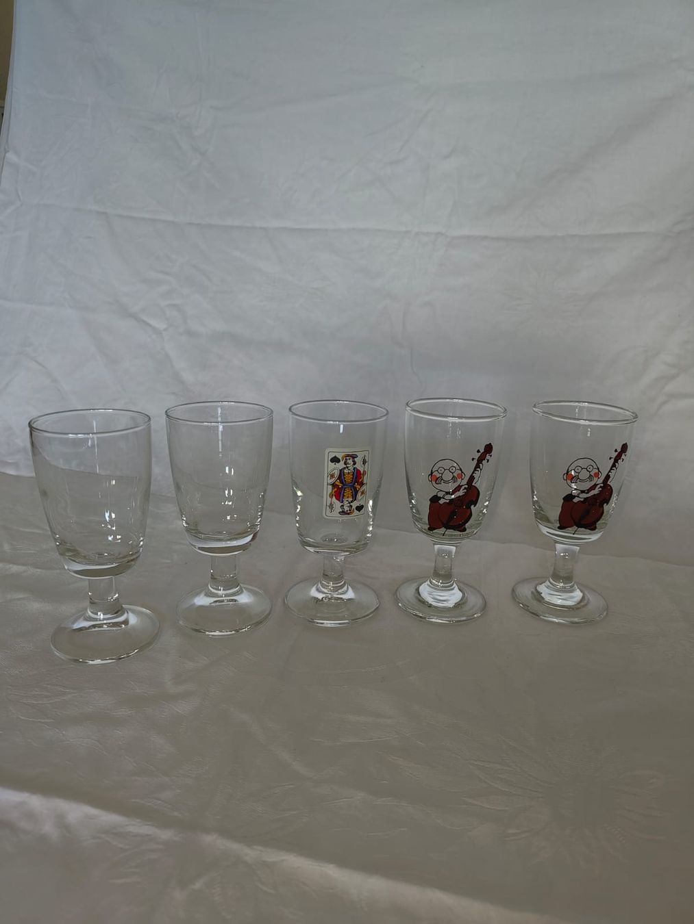 Bicchieri: 5er Set Kaffee-Gläser mit Sujet, Vintage – Usato da St, Antoni venduto da SEMAD