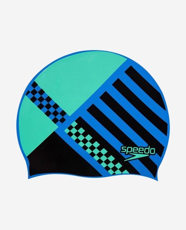 Costumi da bagno: Speeedo Junior-Slogan Kinder Badekappe Silikon bunt – Nuovo e nell'imballaggio originale da Basel venduto da Seifehuesli 1