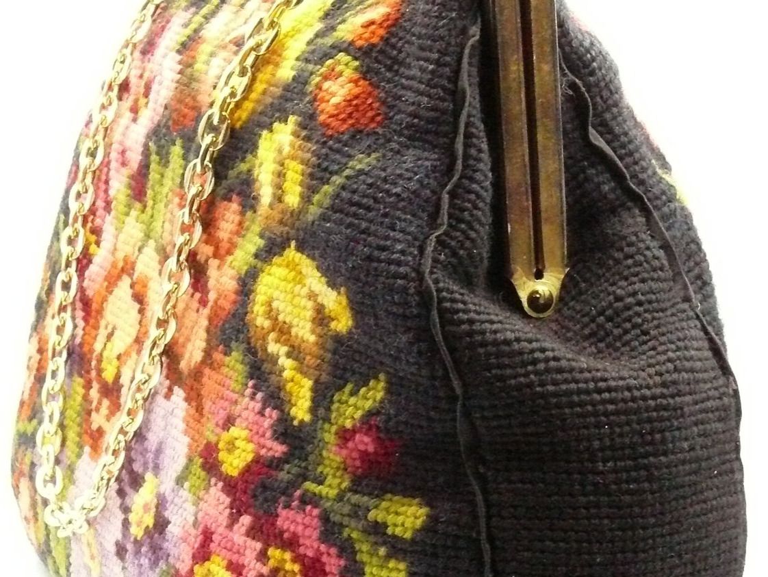 Borse da donna: Gobelintasche mit wunderbaren Blumen – Usato da Schwarzenburg venduto da Unterwahlern 3