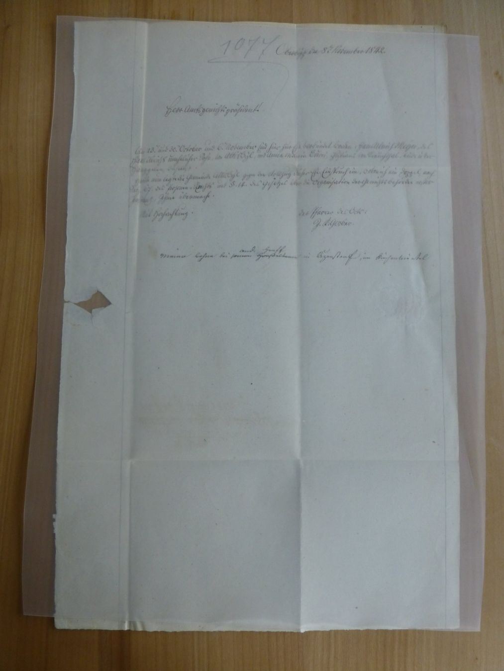 Dokumente: Wiedlisbach/ Oberbipp 16.Januar 1843 – Gebraucht aus Bettlach von 1saurer 2
