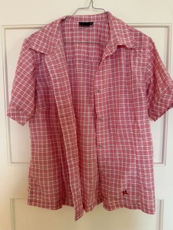 MCKINLEY Wanderhemd Bluse Rot Kariert Gr. 40 Kurzarm Quick D