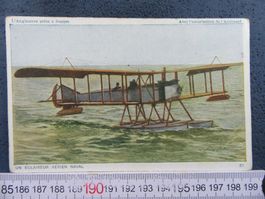 DOPPELDECKER MILITÄR-WASSEL-FLUGZEUG ENGLAND ANTIK AK