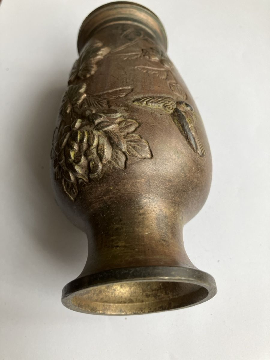 Vasi & Recipienti: Japanische Bronze Vase mit Blumenmuster, Vogel – Usato da Niederglatt ZH venduto da nieser 4