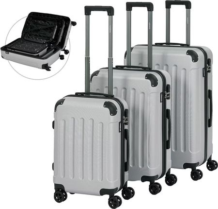 4 teiliges Reisekoffer Set Silber - Neu