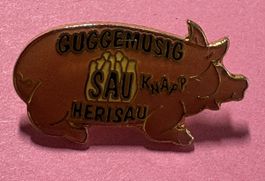 Guggemusig Sau Knapp Herisau Schweine Pin 🐷Sammlerstück