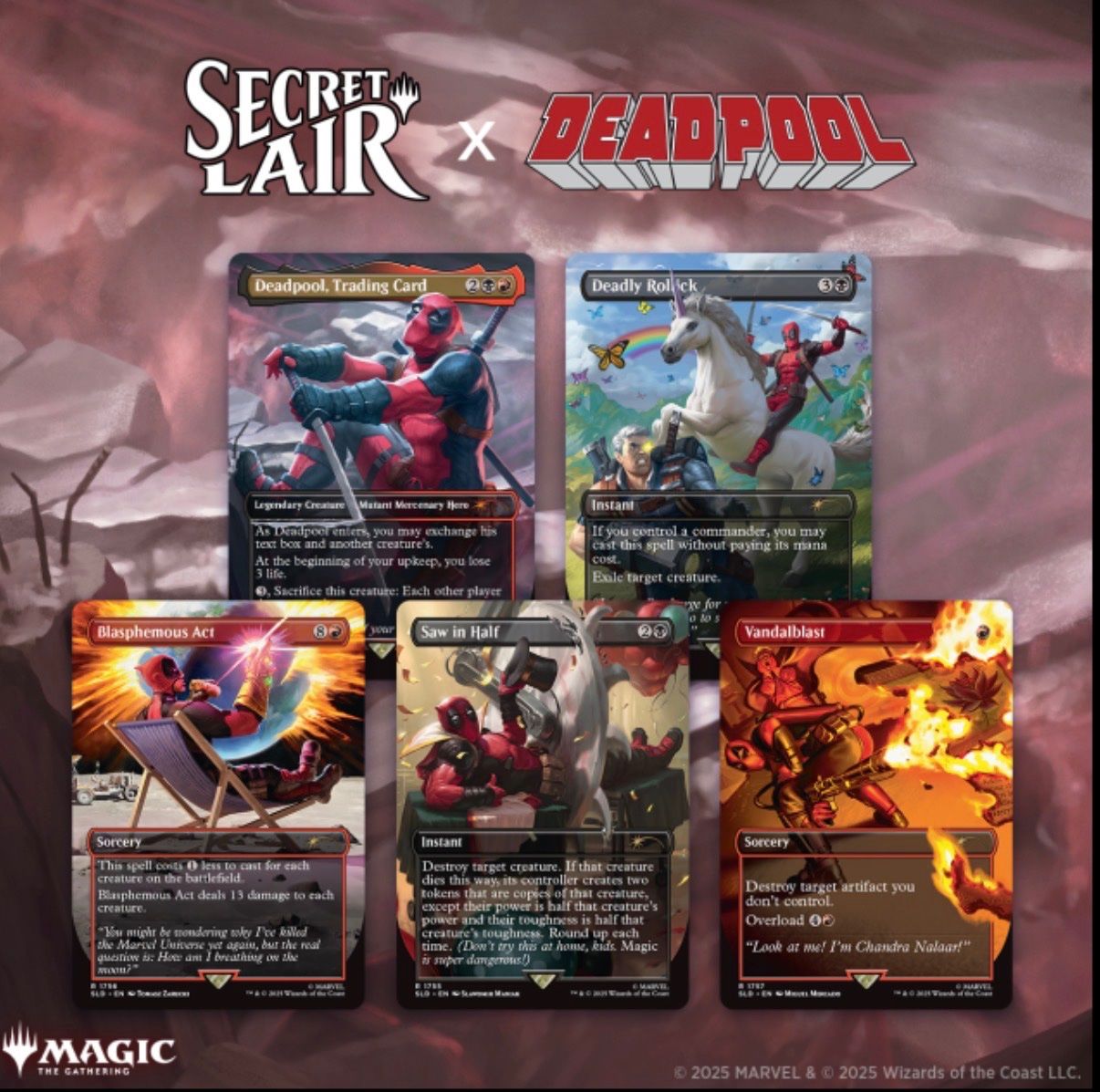 Magic The Gathering Carte collezionabili: MTG Secret Lair Deadpool Rainbow Foil – Nuovo e nell'imballaggio originale da Gersau venduto da kat_5kz9 2