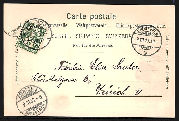 Cartoline postali: Litho Einsiedeln, Kirche und Kloster, Bl – Usato da Berlin venduto da bartko-reher 1