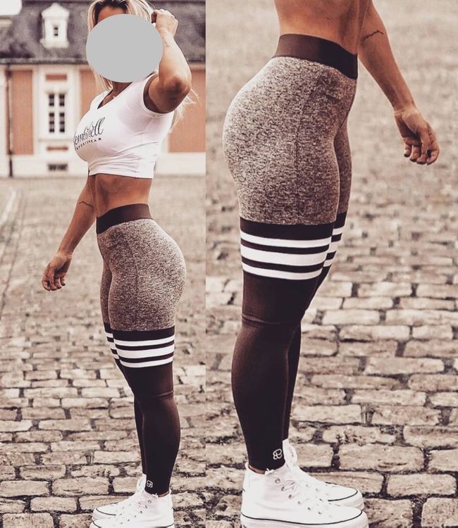 BOMBSHELL SPORTSWEAR THIGH HIGH SOCK LEGGINGS gym hose fit Kaufen auf Ricardo