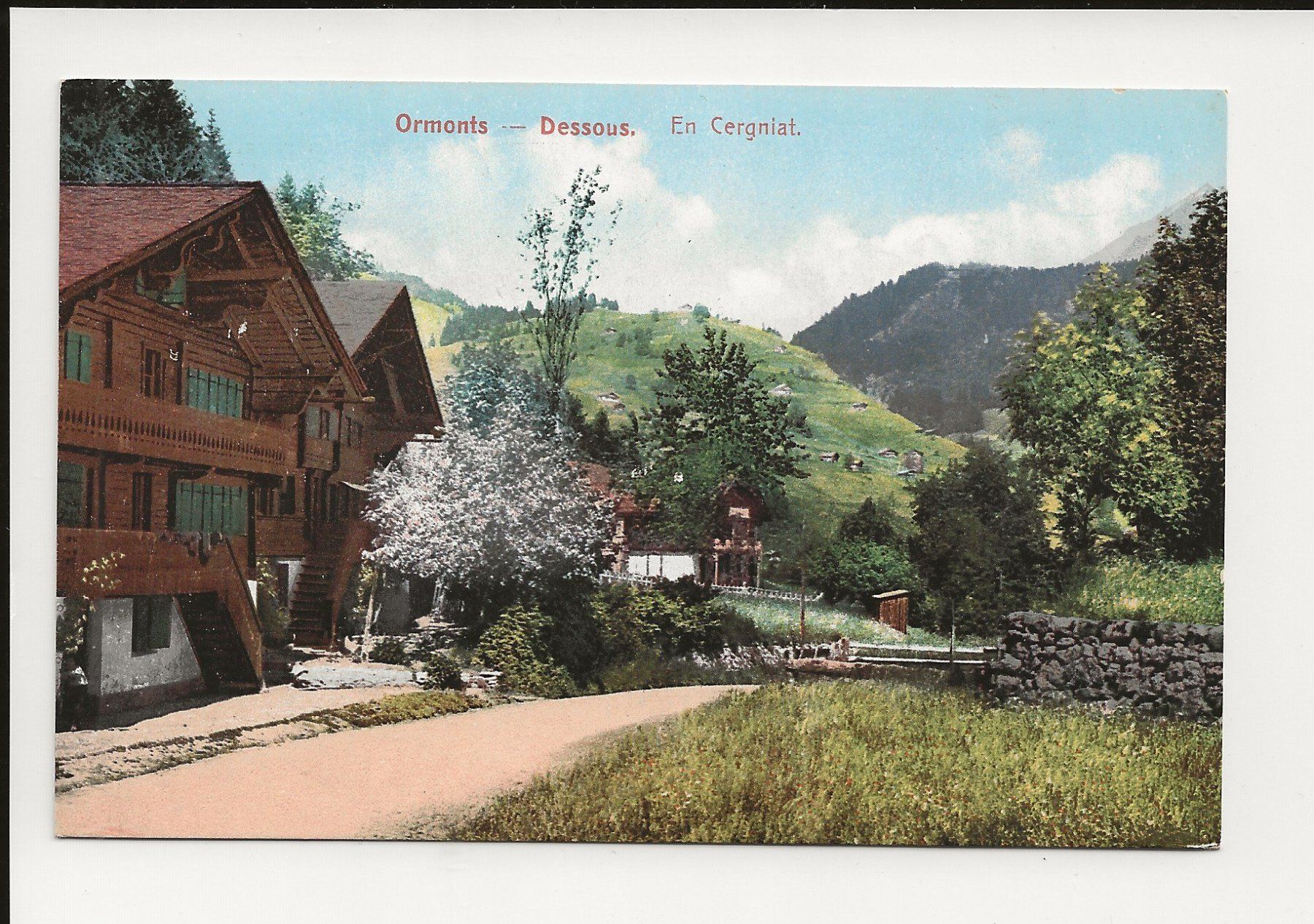 Cartoline postali: AK ca.1910 Ormont-Dessous, En Cergniat. – Usato da Greifensee venduto da 315WDO