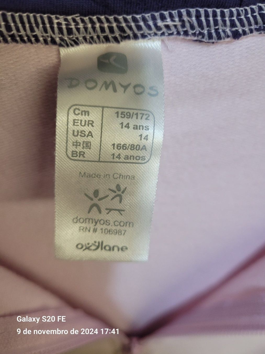 Decathlon Camicette, T-shirt & Top: Sweat à capuche Domyos rose/violet, 14 ans – Usato da Romont FR venduto da moto41 1
