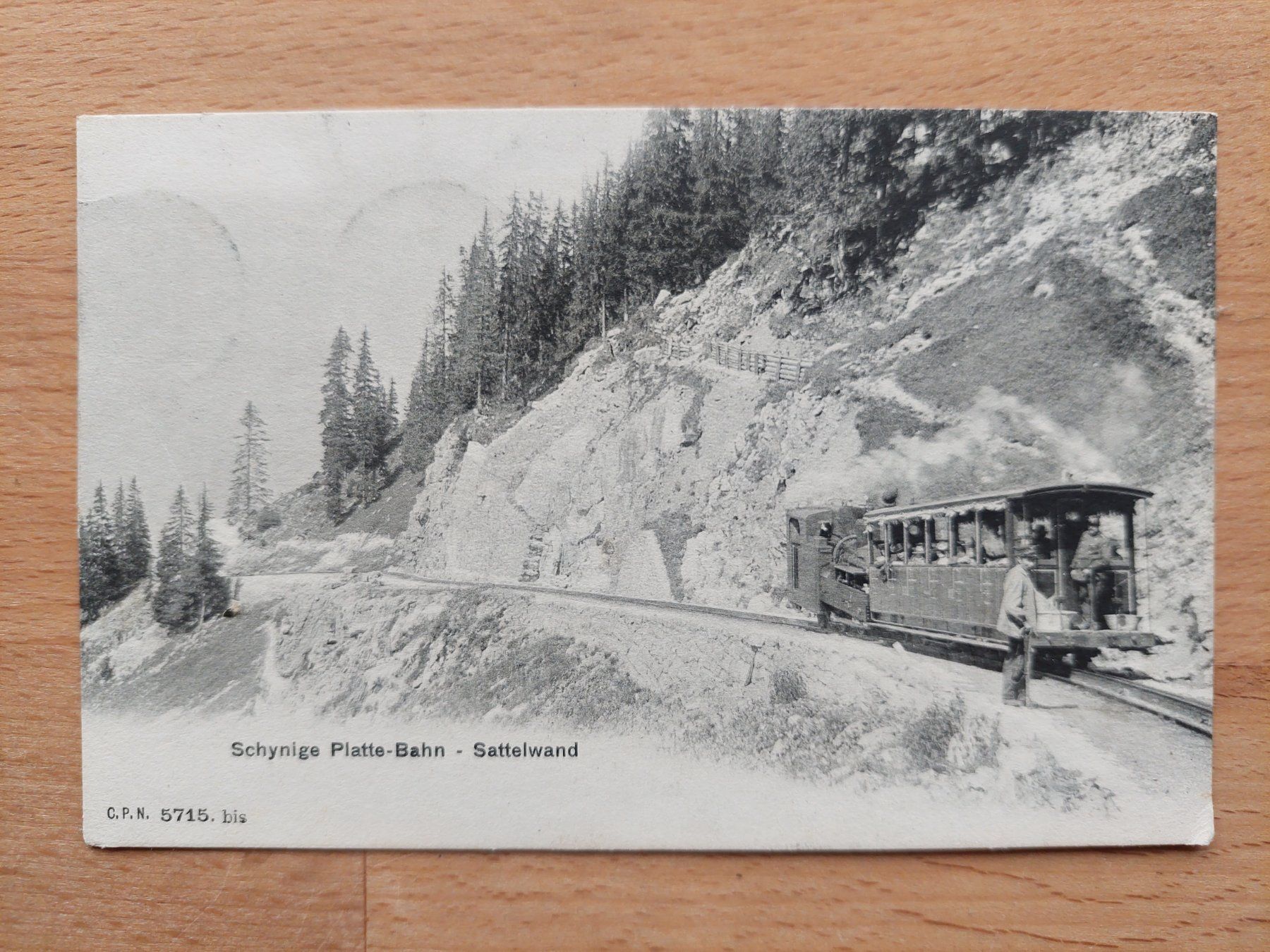 Cartoline postali: AK Schynige Platte-Bahn, Sattelwand – Usato da Obfelden venduto da Foto_Bild_Kunst_Buch