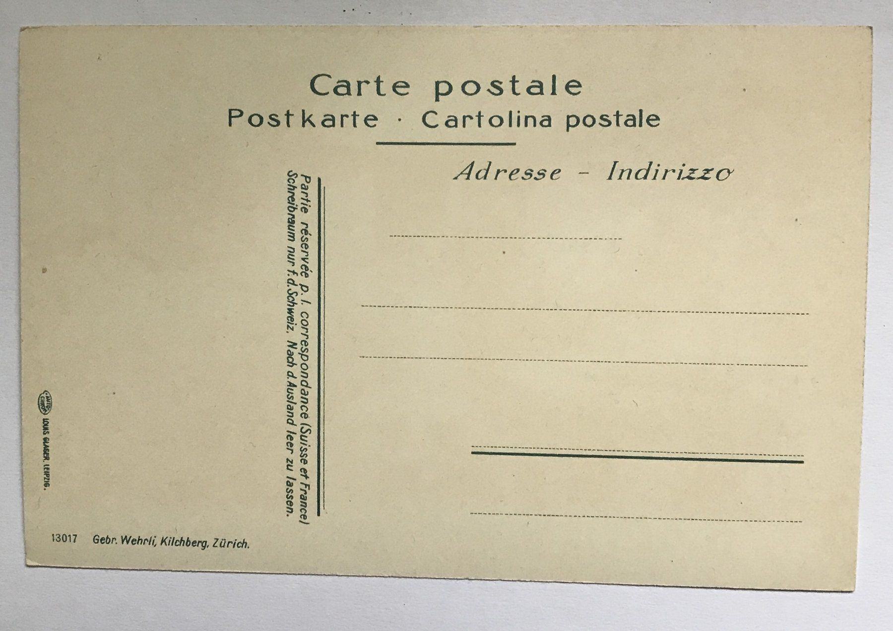 Cartoline postali: ALTE ANSICHTSKARTE BERN BLICK VON DER KLEINEN SCHANZE – Usato da Ostermundigen venduto da wini63 1